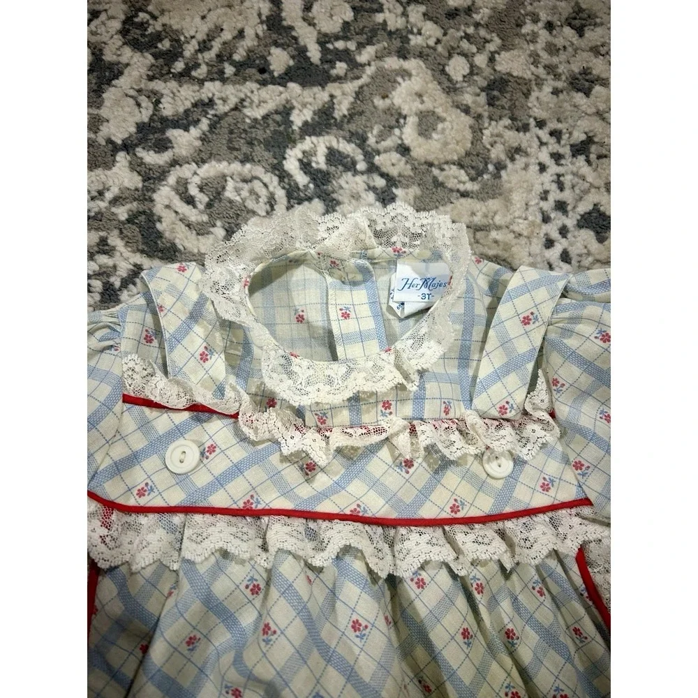 Her Majesty‎ Vintage Girls Floral Dress Size 3t Made In USA